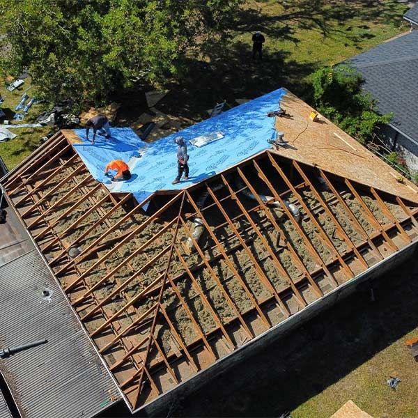 Damaged roof before replacement in Houston, TX - Terzo Roofing